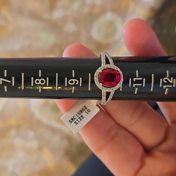 Silver Ruby Ring - Picture 2 of 3